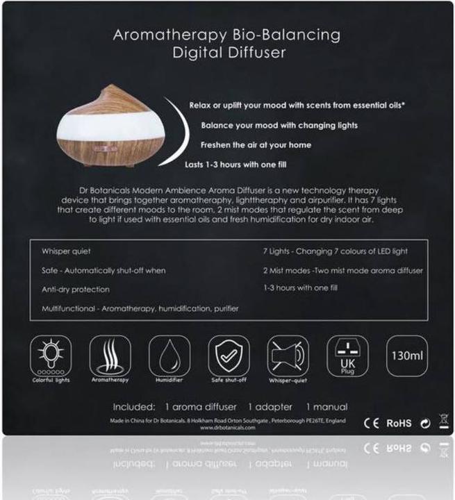 Produktbild Dr Botanicals Wooden Aroma Diffuser Bio-Balancing