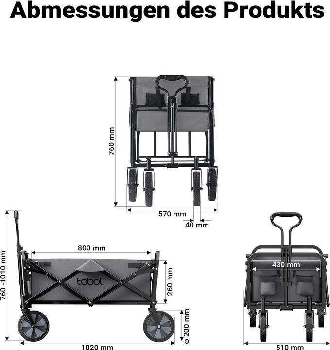 Produktbild Toboli Faltbollerwagen