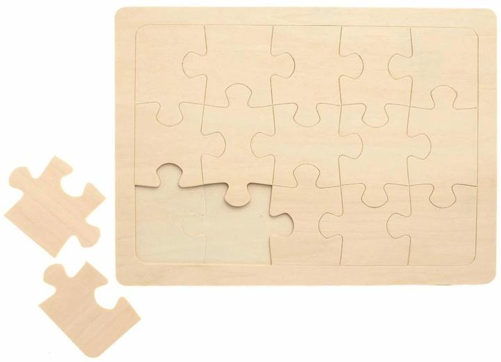 Produktbild Glorex Holzpuzzle zum Bemalen (15 Teile)
