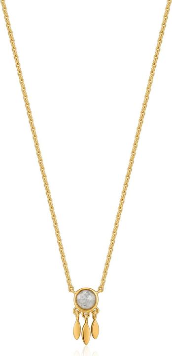 Actual product image Ania Haie Necklace Midnight Fringe Gold (With stone(s), Silver 925, 40 - 45 cm)