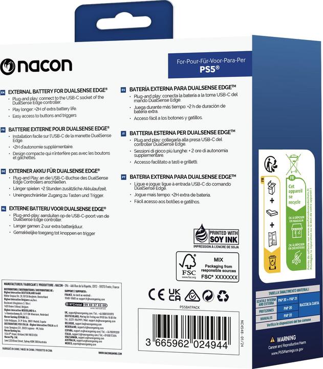 Immagine prodotto Nacon Gaming Akku-Pack (PS5)