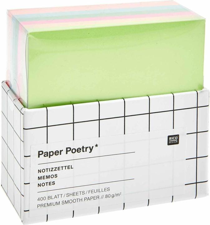 Rico Design Multicolour notepad box, FSC.300870 (9 x 9 cm)