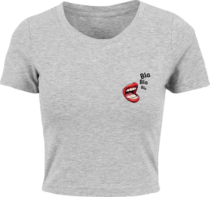 Actual product image Merchcode Ladies Bla Bla Bla Comic Cropped Tee - 118569 (S)