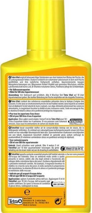 Image du produit Tetra Vital favorise la vitalité et l'éclat des couleurs (Engrais pour aquarium)