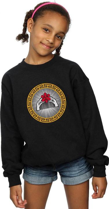 Actual product image Disney Girls Mulan Movie Flower Comb Sweatshirt (116)