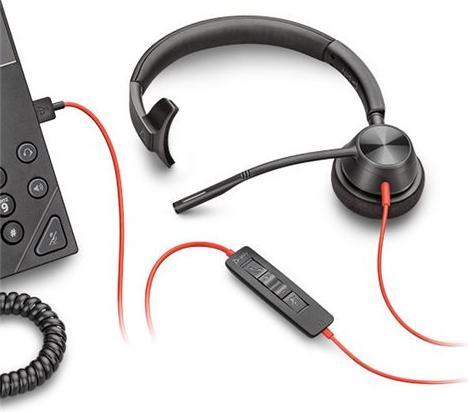 Produktbild Poly HP Blackwire 3315 USB-A + 3.5mm Mono Headset, 207 g (Kabelgebunden, USB-A)