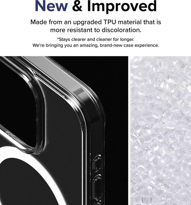 Actual product image Ringke iPhone 15 Pro Case Fusion Magnetic Matte Clear (Apple iPhone 15 Pro)