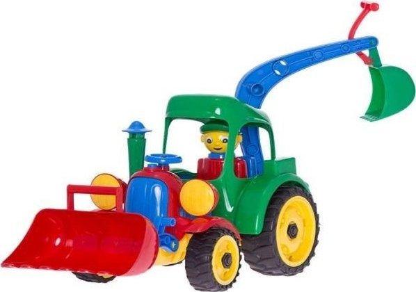 Hemar Grosser Traktorbagger mit beweglichen Eimern aus Gummirädern