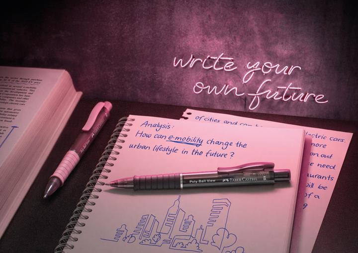 Actual product image Faber-Castell Ballpoint pen 'Poly Ball View' XB (Black, 1 x)