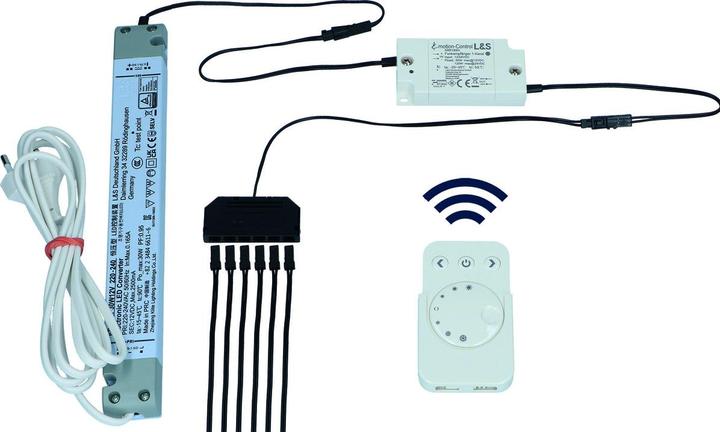 Produktbild L&S E-Motion Light 1-Kanal LED Funk-Dimmschalter-Set 12/24 V