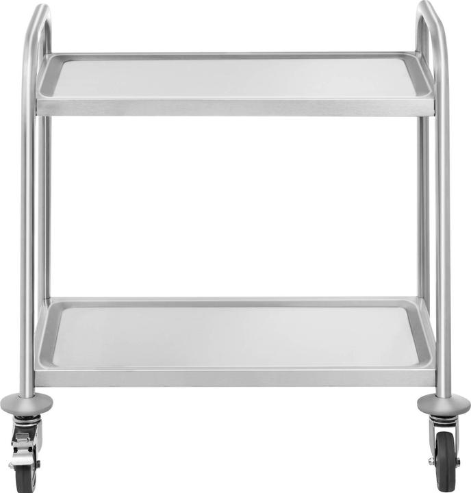 Produktbild Royal Catering SERVIERWAGEN Küchenwagen Transportwagen 2 Borde 150 kg Teewagen Abräumwagen Neu