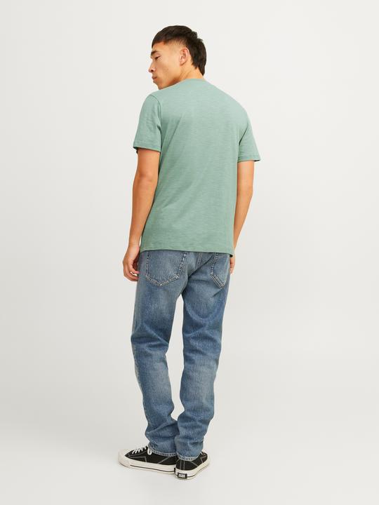 Actual product image Jack & Jones Single-coloured Grandad collar T-shirt T-shirt (S)