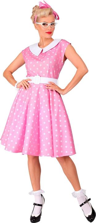 Actual product image Widmann 50's ROCK'N'ROLL FASHION ROSA (dress with petticoat, belt, hairband), M (M)