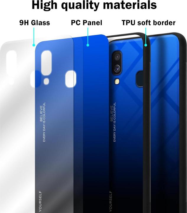Image du produit Cadorabo Couverture en verre TPU 2 couleurs (Samsung Galaxy A40)