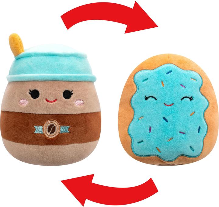 Image du produit Squishmallows 13 cm Peluche P21 Flip A Mallows - Hautely To-Go Coffee/ Erissa Toaster Pastry (13 cm)