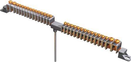Actual product image Ensto Cubo P earthing busbar CU, 4 x 16mm²/28 x 6mm², for 300mm box side
