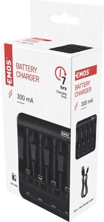 Immagine prodotto Emos Caricabatterie BCN-40 (1 pz., AAA, Caricabatterie senza batteria)