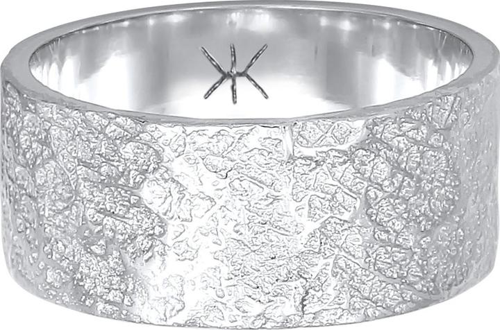Actual product image Kuzzoi Ring Men Band Ring Organic Structure 925 Silver (60, 925 Silver)