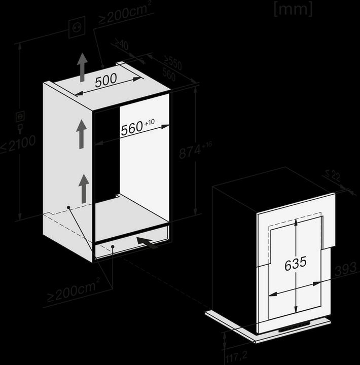Actual product image Miele KWT 6422 i-1 EB wine cabinetG 89cm 97L/30Flx0.75L integr.