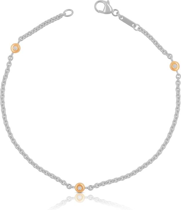 Muau Rundanker (19 cm, 750, Rotgold, 18K Weissgold)