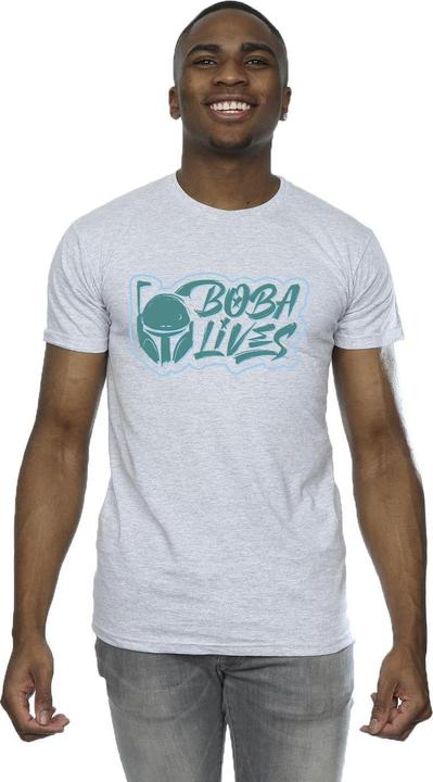 Actual product image Star Wars Mens The Book Of Boba Fett Lives Chest T-Shirt (3XL)