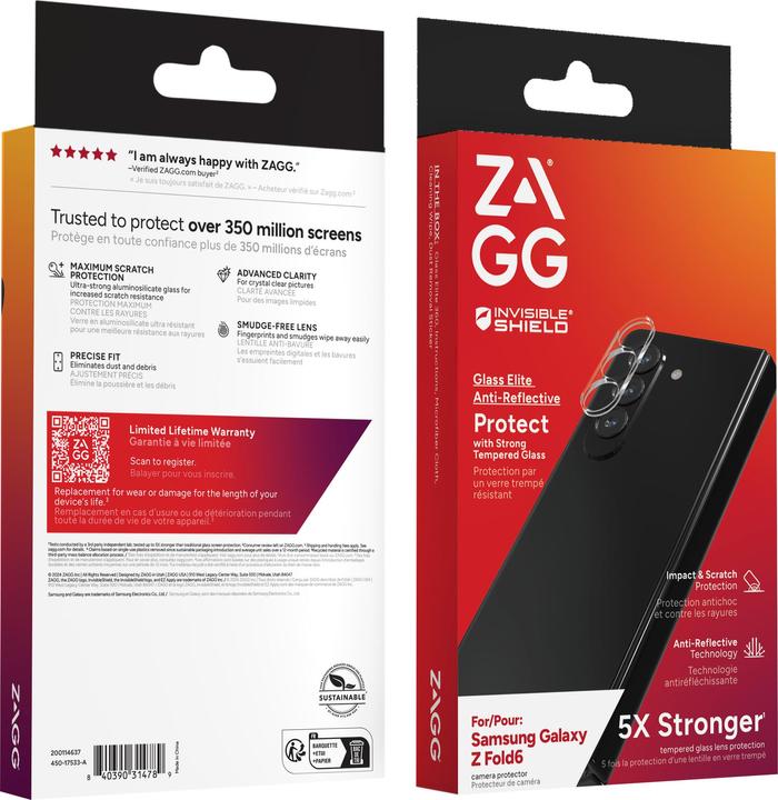 Immagine prodotto Zagg Glass Elite (1 Pezzo/i, Samsung Galaxy Z Fold6)