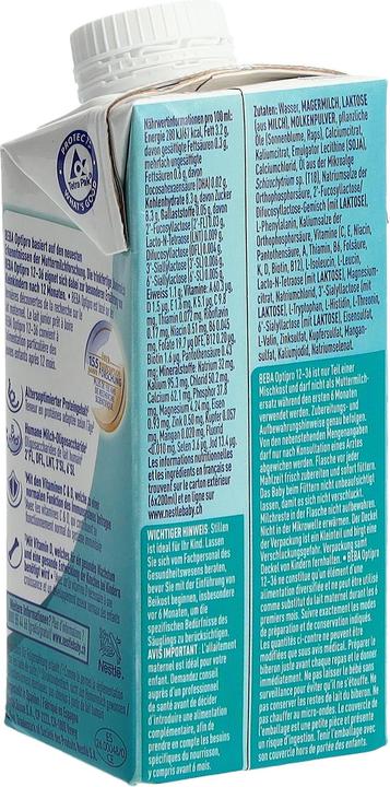 Valeurs nutritives et ingrédients Beba Optipro Junior 12-36 (218.50 g, à partir de 12 m.)