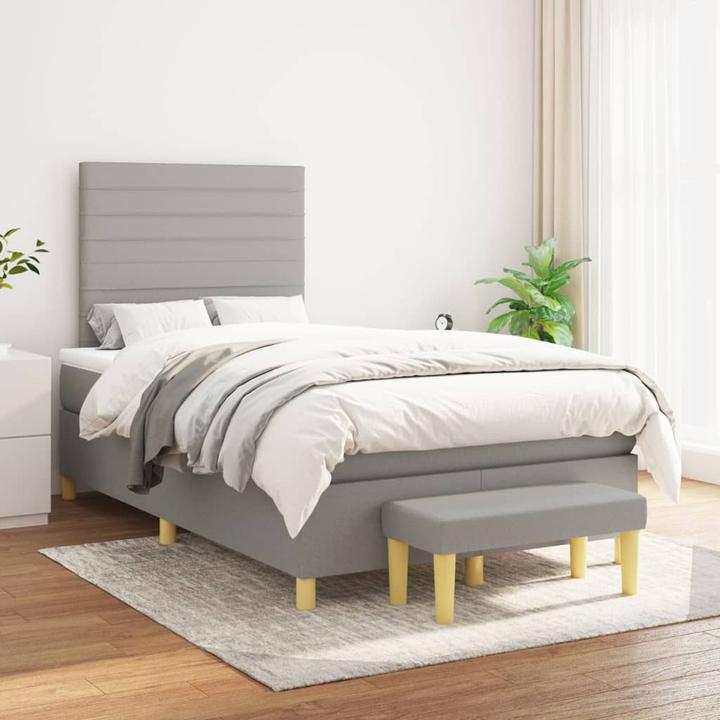 Image du produit VidaXL Bo x springbett mit Matratze 120 x 190 cm Stoff (120 x 190 cm)
