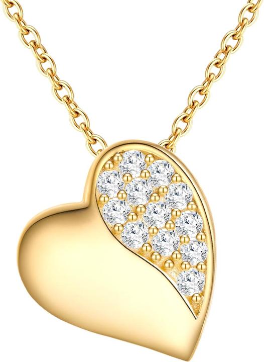 Produktbild Rafaela Donata Damen Herz Sterling Silber Zirkonia Gelbgold 40,0 cm Basiskette + 5,0 cm Verlängerung - 33778 (Sterling Silber, 40 - 45 cm)