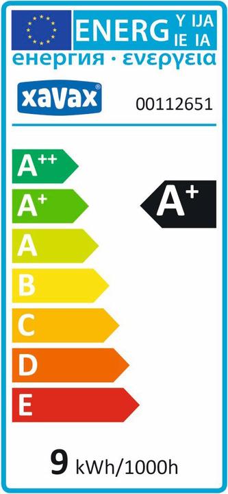 Energy Label Hama LED lamp E27 (E27, 60 W, 806 lm, 1 x, F)