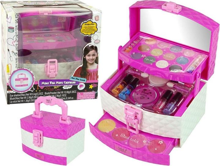 Immagine prodotto Lean Toys Lean Sport Zestaw Piękności Kosmetyki Kosmetyczka Różowa Lakier do Paznokci Cienie