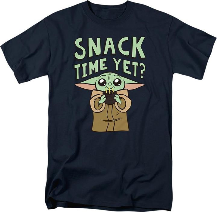Actual product image Star Wars Mens Snack Time Yet? Grogu T-Shirt (XL)