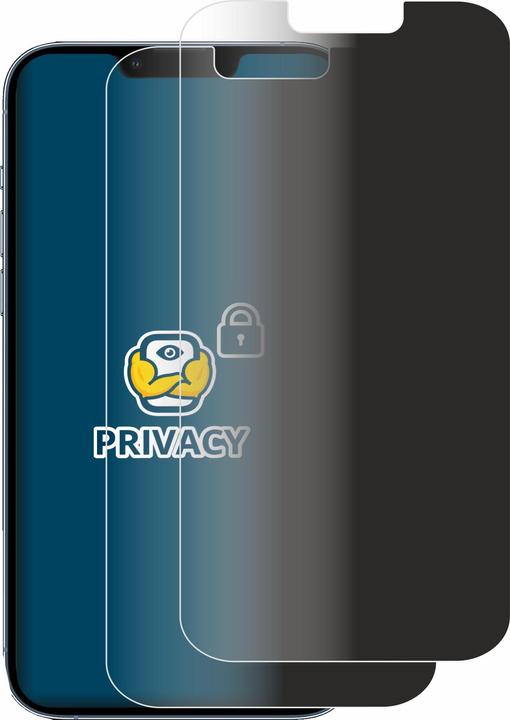 Productafbeelding BROTECT Anti-spionnetje privacyfolie Beschermfolie tegen blauw licht (2 Stuk, Apple iPhone 13 Pro Max)