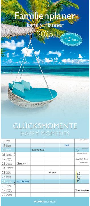 Produktbild Alpha Edition Familienkalender (19.5 x 45 cm, Harter Einband, Deutsch)