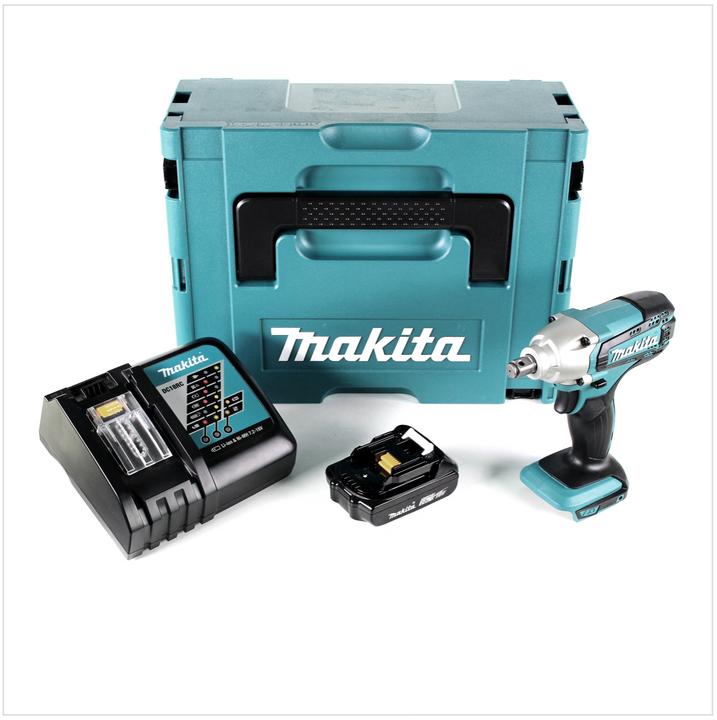 Image du produit Makita DTW 190 RY1J 18V Li-Ion Boulonneuse à chocs sans fil avec boîtier Makpac + 1x Batterie BL 182 (Fonctionnement sur batterie)