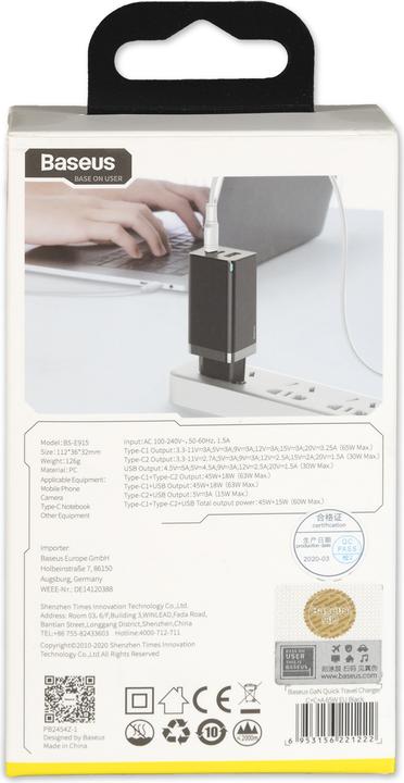 Produktbild Baseus GaN Laptop Charger (65 W)