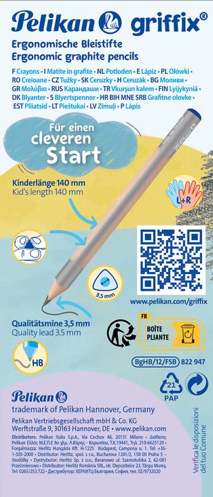 Energy Label Pelikan School pencil HB Griffix (HB, 1 x)