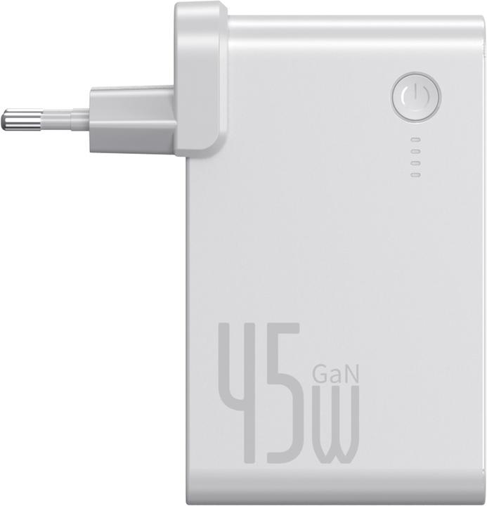 Image du produit Baseus Chargeur 2en1 GaN + Powerbank (10000 mAh, 45 W)