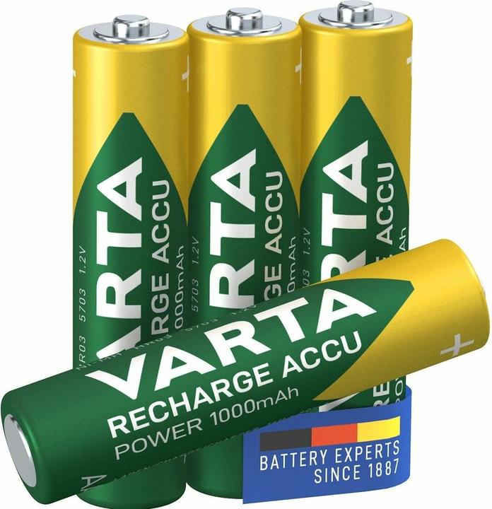 Actual product image Varta Recharge Accu Power (4 pcs., AAA, 1000 mAh)