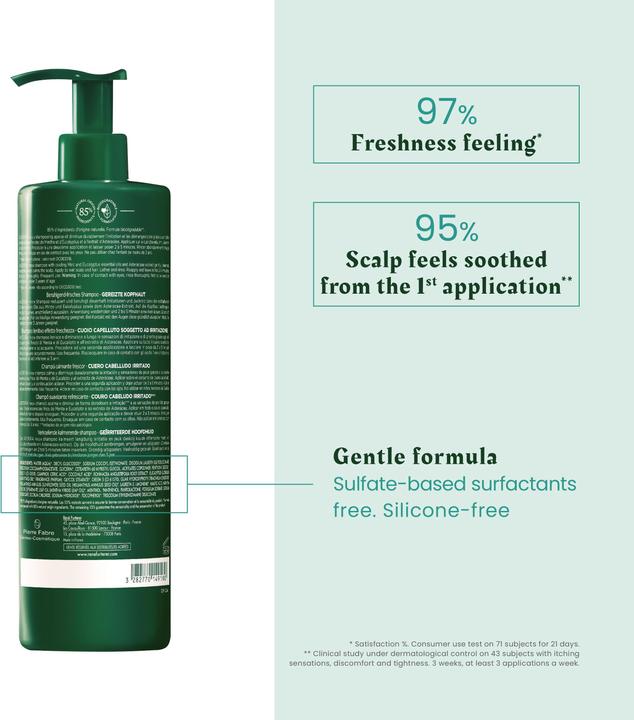 Actual product image Rene Furterer Astera Fresh Soothing Shampoo 600ml PRO (600 ml, Liquid shampoo)