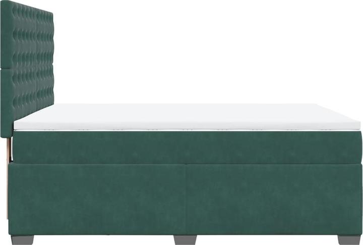 Immagine prodotto VidaXL Letto a molle Letto imbottito con materasso verde scuro 140x200cm in velluto (140 x 200 cm, 140 x 200 cm)