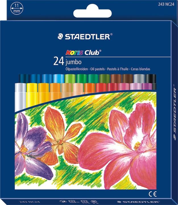 Produktbild Staedtler Noris jumbo 243 Öl-Pastellkreide Kartonetui mit 24 Stück, sortiert (Sortiert, 24 x)