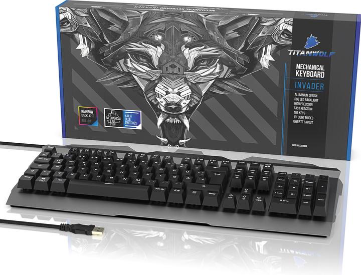 Actual product image Titanwolf Gaming Tastatur (DE, Cable)