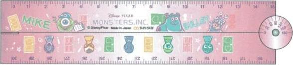 Actual product image Disney Die Monster AG (Lineal) 30 cm Klapplineal mit Winkelmesser/Chara Parade (300 mm)