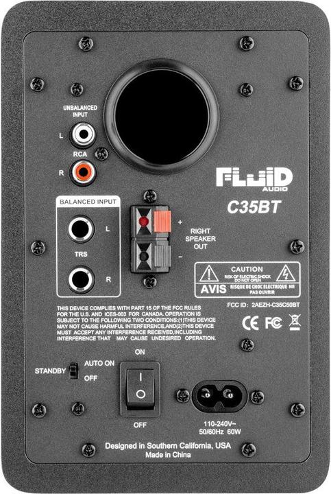 Actual product image Fluid Audio C35BT - Aktywny 3.5 -calowy dwudrożny monitor referencyjny studyjny z Bluetooth (para) (Active, Pair, 2x 32 W)