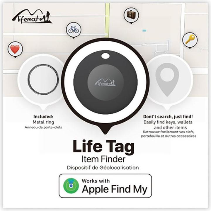 Image du produit Mili Lifemate Life Tag, localisateur d'objets - noir (Apple)