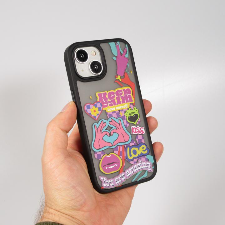 Produktbild PhoneLook Hülle Gummi Blur Keep Calm transparent (Apple iPhone 15)