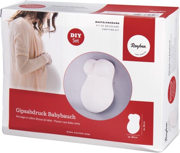 Actual product image Rayher Craft kit: plaster cast baby bump, 1 set