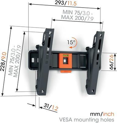 Produktbild Vogels TVM 1215 TILT SMALL (Wand, 43", 15 kg)
