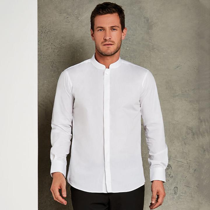 Image du produit Kustom Kit Chemise avec col montant manches longues (M)